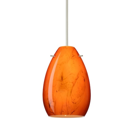 Besa Lighting Pera 6 Cord Pendant, Habanero, Satin Nickel Finish, 1x50W Halogen 1XT-1713HB-SN